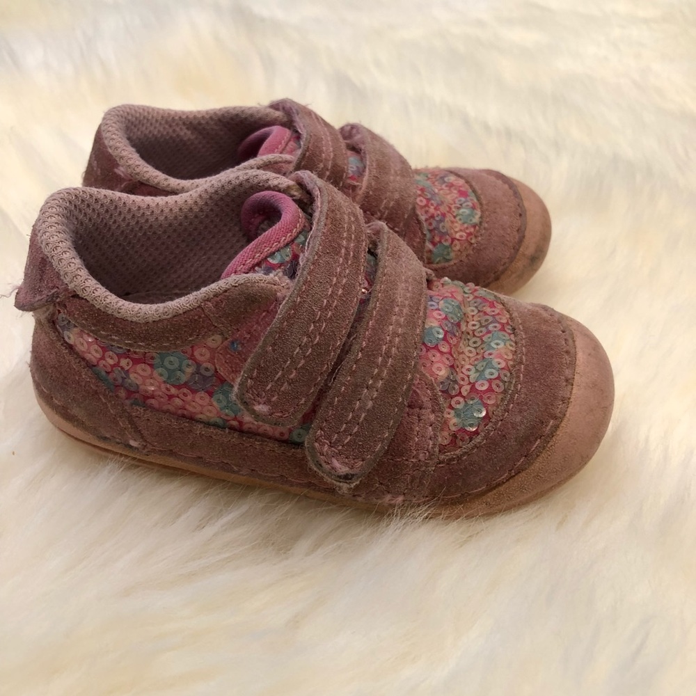🍭HP🍭Stride Rite Suede Perla Sneakers Toddler 5 - Picture 4 of 6